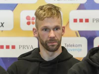 - Anže Peharc.- 11.04.2025. - Novinarska konferenca reprezentance Slovenije v športnem plezanju pred začetkom nove tekmovalne sezone.//FOTO: Bojan Velikonja