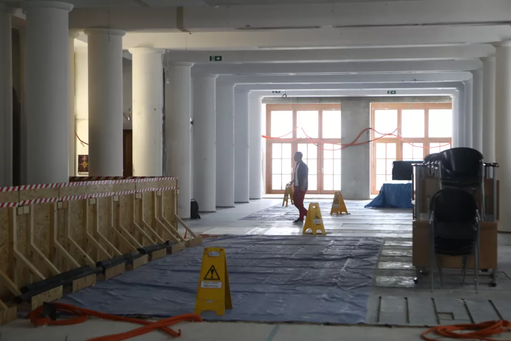 23.9.2025 NUK Čitalnica v NUK novinarska konferenca o prenovi čitalniškega prostora Foto luka cjuha