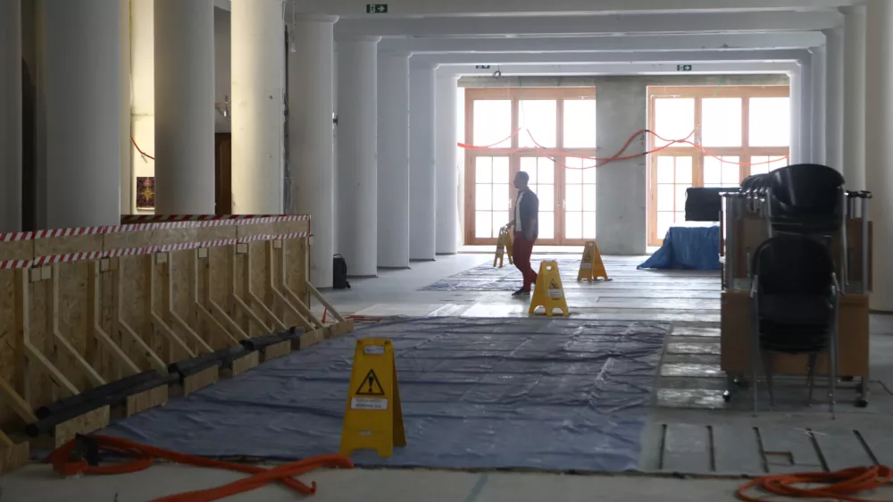 23.9.2025 NUK Čitalnica v NUK novinarska konferenca o prenovi čitalniškega prostora Foto luka cjuha