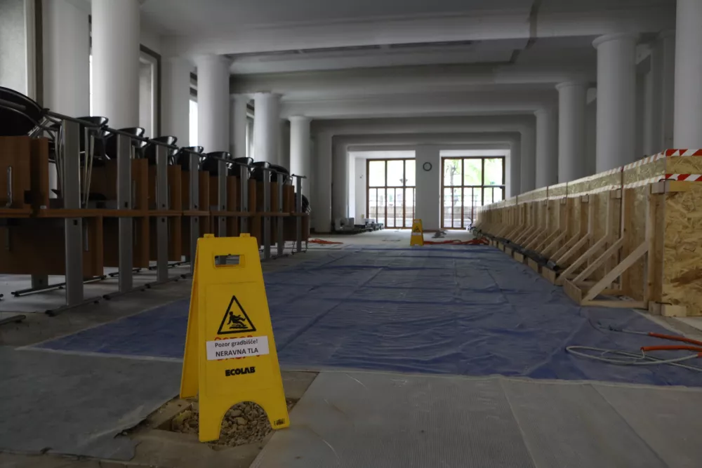 23.9.2025 NUK Čitalnica v NUK novinarska konferenca o prenovi čitalniškega prostora Foto luka cjuha