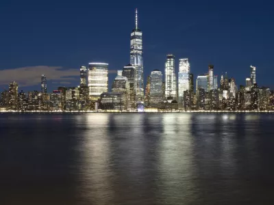 ﻿FILE - In this Dec. 28, 2018, file photo, One World Trade Center towers above the lower Manhattan skyline and the Hudson River, in New York. (AP Photo/Mark Lennihan, File)