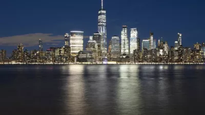 ﻿FILE - In this Dec. 28, 2018, file photo, One World Trade Center towers above the lower Manhattan skyline and the Hudson River, in New York. (AP Photo/Mark Lennihan, File)