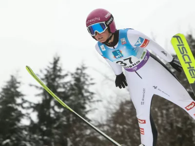 - Jaqueline Seifriedsberger, Avstrija,- 15.02.2025. - Svetovni pokal v smučarskih skokih za ženske Ljubno 2025.//FOTO: Bojan Velikonja