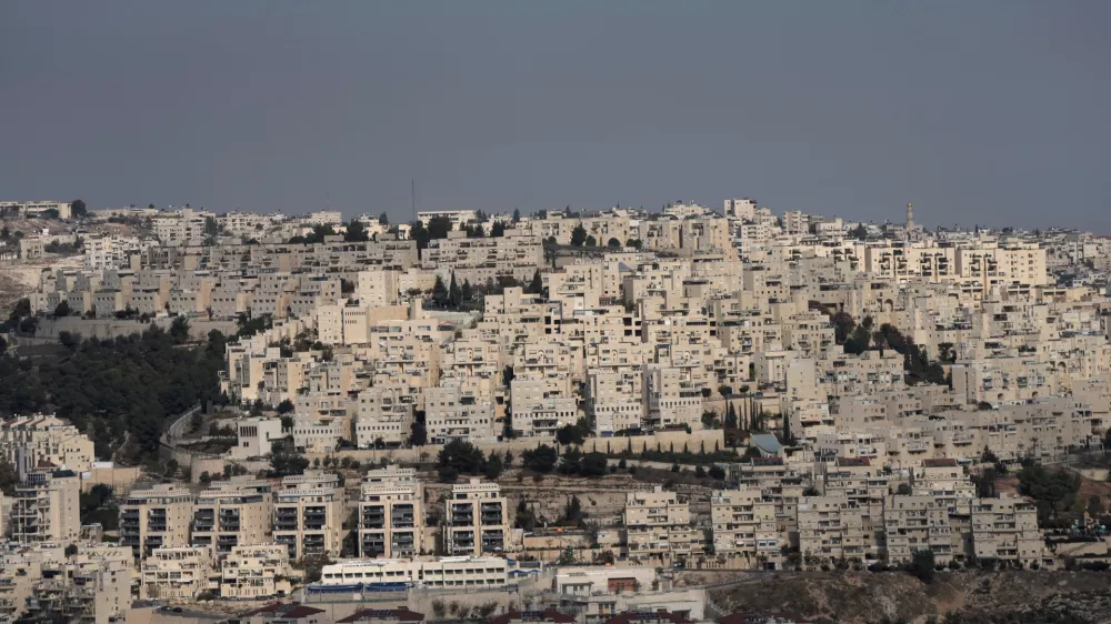 FILE - The Israeli settlement of Har Homa, seen from the West Bank city of Bethlehem, Tuesday, Dec. 17, 2024. (AP Photo/Mahmoud Illean, file)