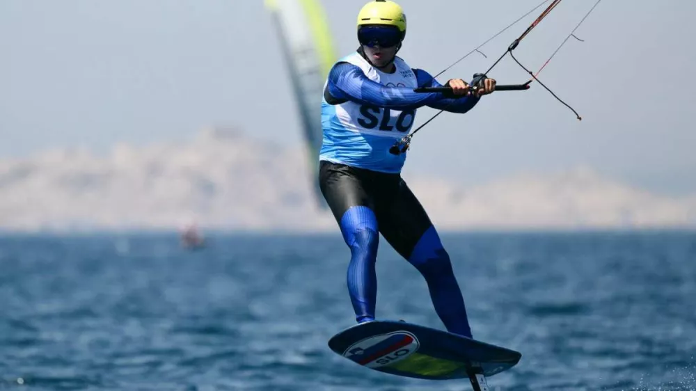 Ljubljana.Slovenski jadralec na deski s padalom Toni Vodisek.Foto:Profimedia