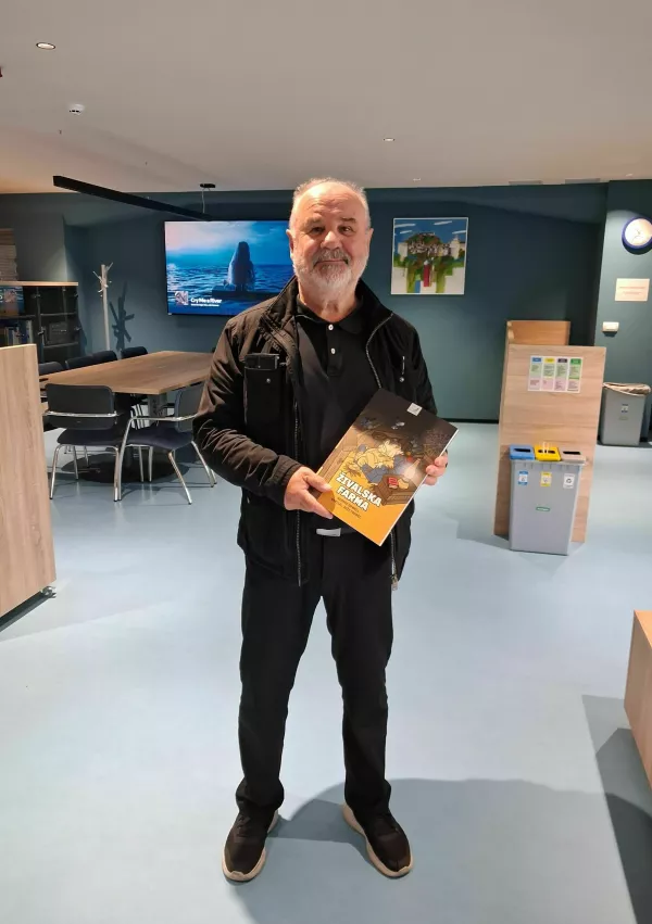 Jože Trobec, karikaturist, ilustratorStrip Živalska farma / Foto: Boštjan Istenič