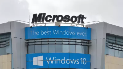 Athens,Greece-January 22,2018.Image shows the building of Microsoft at Amaroussion Athens-Greece.