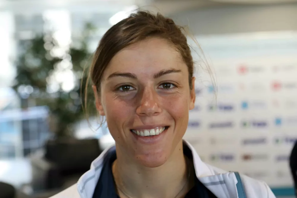 Ajda Novak 05.09.2023 - novinarska konferenca kajakaške zveze Slovenije Foto: Tomaž Skale