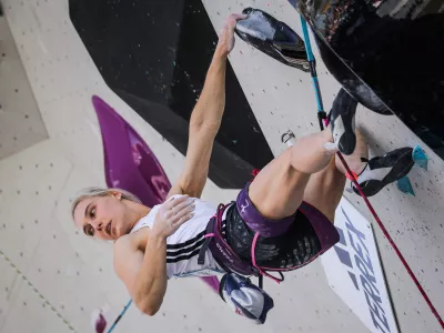 Koper, Bonifika.Svetovni pokal v sportnem plezanju.Kvalifikacije.Slovenska sportna plezalka Janja Garnbret.