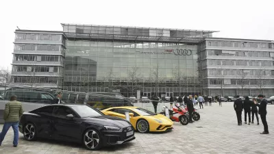 ﻿Audi cars are parked in front of the company's headquarters in Ingolstadt, Germany, March 15, 2017.   REUTERS/Lukas Barth