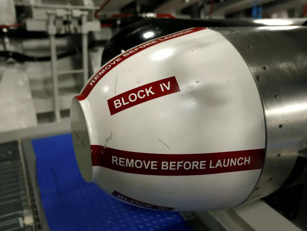 FILE PHOTO: A dummy Tomahawk land attack missile is seen onboard HMS Artful, the third of the Royal Navy's Astute class submarines, as it approaches completion at the company's Barrow-in-Furness shipyard in northern England March 13, 2014. REUTERS/Phil Noble/File Photo