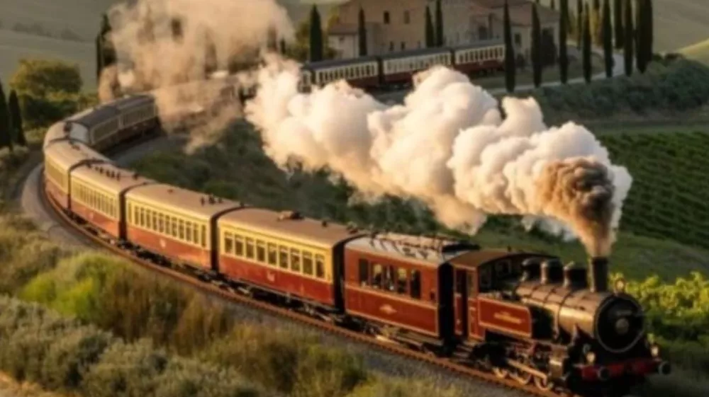 Retro vlak, ki Toskano razkriva v ritmu preteklosti