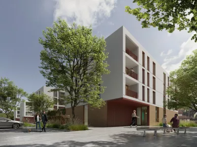 Ljubljana.Graficna podoba soseske Lukovica.Stanovanjski sklad RS je po oddanem javnem narocilu danes z druzbo Remont podpisal pogodbo o gradnji soseske Lukovica, v kateri bo v stirih blokih skupno 82 javnih najemnih stanovanj. Projekt je ocenjen na 15 milijonov evrov. Gradnja se bo predvidoma zacela se letos, zakljucila pa naj bi se leta 2027.Foto: Stanovanjski sklad RS