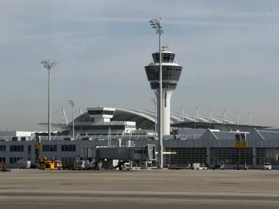 FILE PHOTO: A general view of the Munich International Airport in Germany, February 16, 2023. REUTERS/Leonhard Simon/File Photo