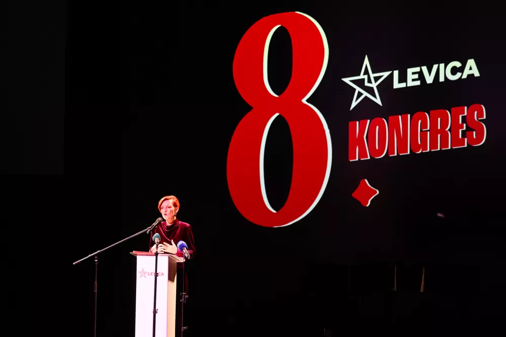 4.10.2025 redni kongres stranke Levica, na katerem bodo začeli postopke za imenovanje novega vodstva in potrjevali predvolilni sporazum o sodelovanju z zunajparlamentarno stranko VesnaFoto: Nik Erik Neubauer