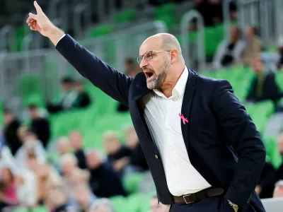 Zvezdan Mitrović in action during ABA League 2025/2026 basketball match between Cedevita Olimpija (SLO) and Mega Superbet (SRB) in SRC Stozice, Ljubljana, Slovenia on October 5, 2025. Photo: Filip Barbalic