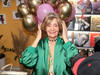 13, January, 2025, Belgrade - At the Jugoton store, associates and friends organized a celebration of the 85th birthday of the queen of folk music, Lepa Lukic. Lepava Musovic - Lepa Lukic. Photo: M.M./ATAImages13, januar, 2025, Beograd - U prodavnici Jugoton saradnici i prijatelji su organizovali proslavu 85. rodjendana kraljice narodne muzike, Lepe Lukic. Photo: M.M./ATAImages Photo: M.M./ATA images/PIXSELL