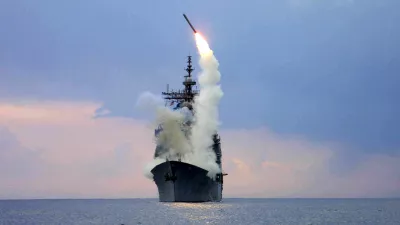 FILE PHOTO: A Tomahawk Land Attack Missile (TLAM) is launched from the guided missile cruiser USS Cape St. George, arch 23, 2003.  REUTERS/U.S. Navy/Intelligence Specialist 1st Class Kenneth Moll/File Photo/File Photo