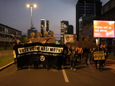 11.10.2025. Anti Nato protest. Foto: Bojan Velikonja 