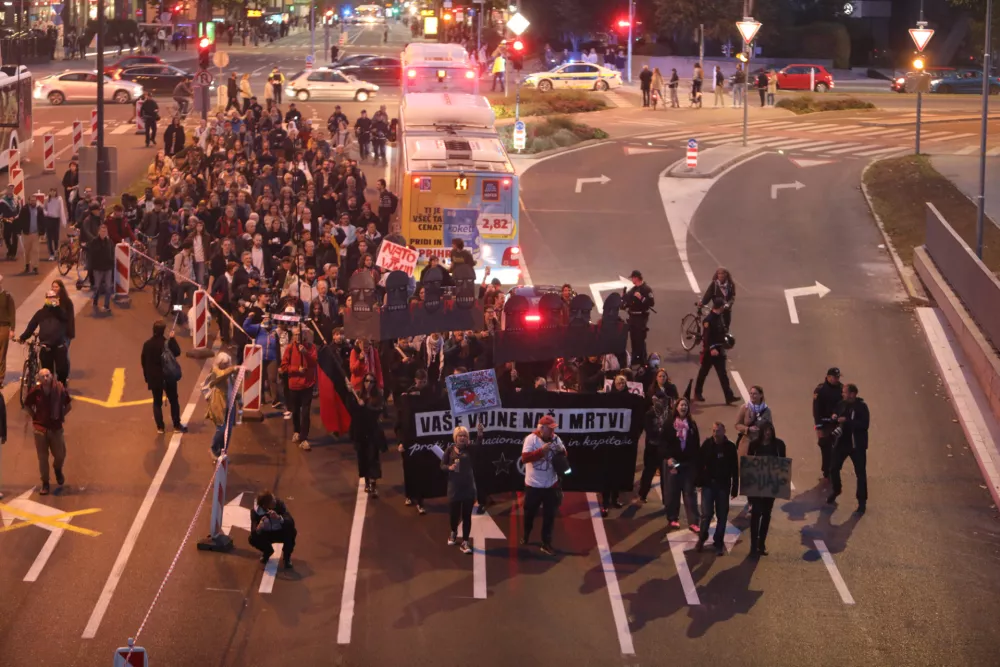 11.10.2025. Anti Nato protest. Foto: Bojan Velikonja 