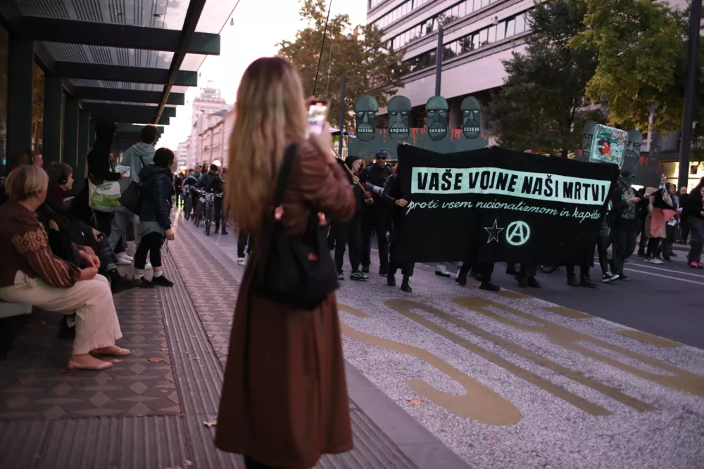 11.10.2025. Anti Nato protest. Foto: Bojan Velikonja 