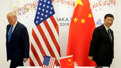 FILE PHOTO: U.S. President Donald Trump attends a bilateral meeting with China's President Xi Jinping during the G20 leaders summit in Osaka, Japan, June 29, 2019. REUTERS/Kevin Lamarque/File Photo
