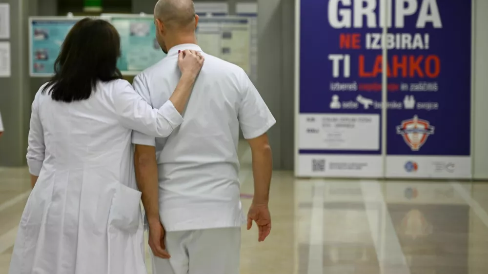 Gripa - 09.01.2024 – opozorilna stavka zdravnikov in zobozdravnikov - zdravniki in zobozdravniki zaradi neuresničenih zavez vlade iz že sklenjenih sporazumov opozorilno stavkali. protest //FOTO: Nik Erik Neubauer 