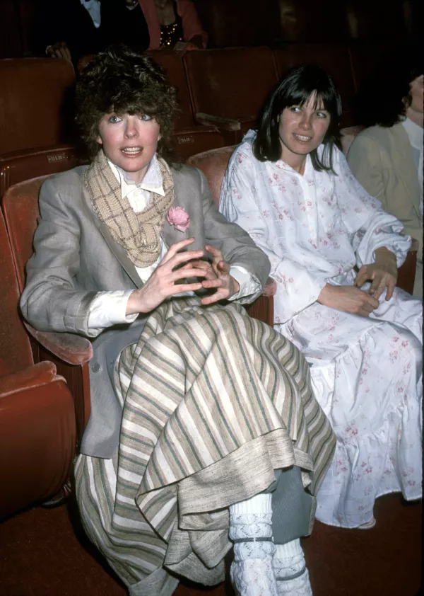 Diane Keaton and sister Dorrie Hall during 50th Annual Academy Awards at Dorothy Chandler Pavillion in Los Angeles, California, United States. (Photo by Ron Galella/Ron Galella Collection via Getty Images)