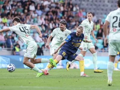 Žan Karničnik- 03.08.2025 - nogomet - 1.SNL - Olimpija: Celje, Stožice//FOTO: Jaka Gasar