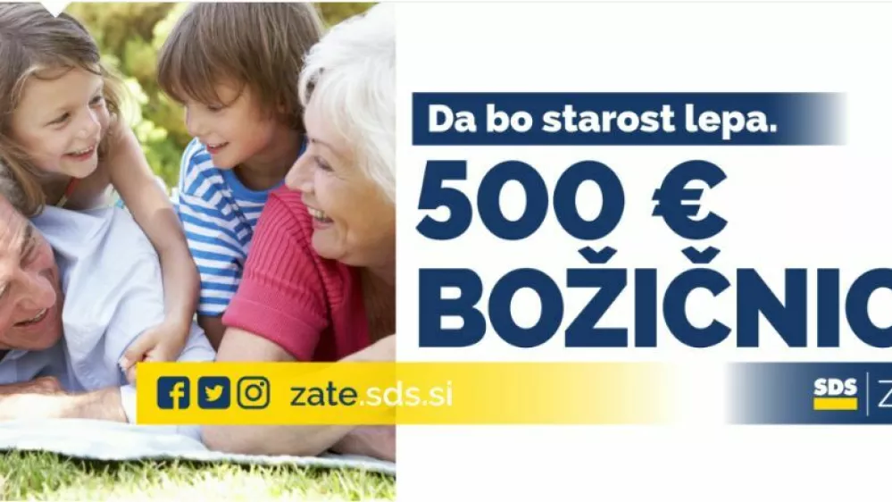 Plakat in bro&scaron;ura SDS pred volitvami 2018