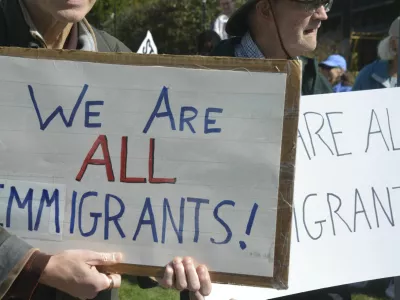15 October 2025, US, Burlington: Demonstrators from the area attended their 26th week of Bearing Witness @ ICE at the ICE facility in solidarity to show support for immigrants and their rights, and to express shame at ICE. Photo: Kenneth Martin/ZUMA Press Wire/dpa