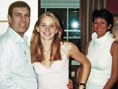 Princ Andrew, Virginia Giuffre in Ghislaine Maxwell.