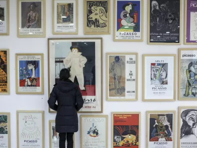 ﻿- 26.12.2015 - razstava grafik Pablo Picasso v Ljubljani - Opus z naslovom Suite Vollard (Vollardova suita),  //FOTO: Jaka Gasar