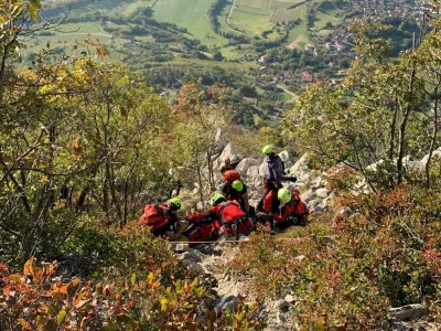 Gorsko reševanje na Gradiški Turi. 
