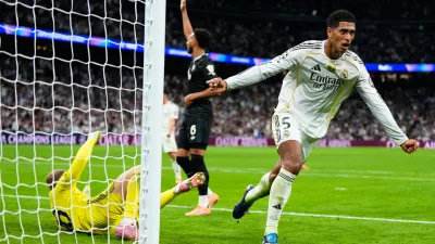 Junaka Reala Madrid strelec Bellingham in vratar Courtois