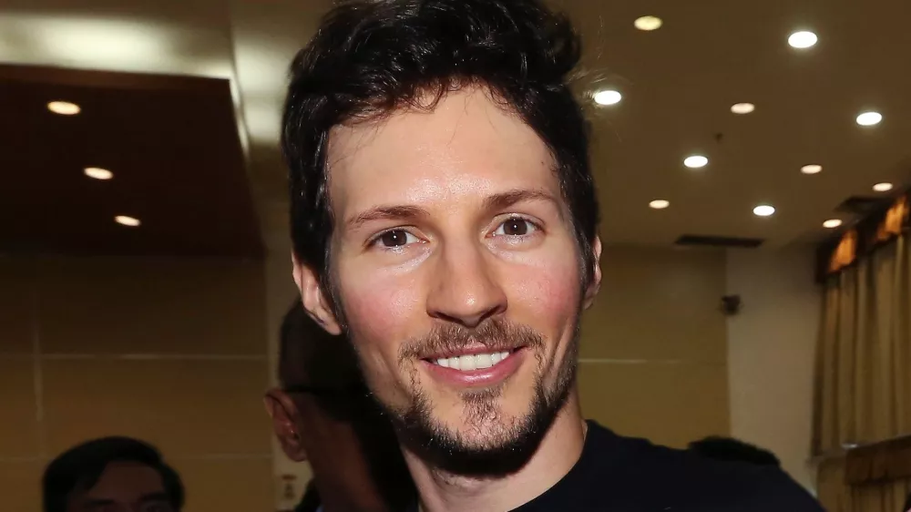 FILE - Telegram co-founder Pavel Durov smiles following his meeting with Indonesian Communication and Information Minister Rudiantara in Jakarta, Indonesia, on Aug. 1, 2017. (AP Photo/Tatan Syuflana, File)