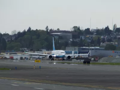 A Boeing 737 MAX plane, intended for China's Xiamen Airlines, arrives at King County International Airport after returning from China due to ongoing tariff disputes, in Seattle, Washington, U.S. April 19, 2025. REUTERS/Dan Catchpole