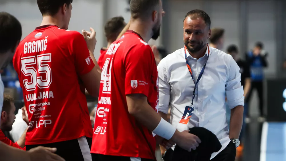 - Uroš Zorman, trener,- 14.10.2025. - Rokomet, Evropska liga 1. krog, LL Grosist Slovan - Baia Mare//FOTO: Bojan Velikonja