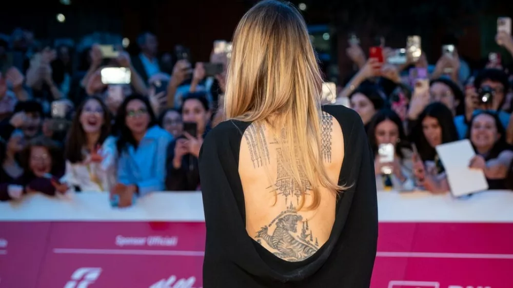 Angelina Jolie attends the "Couture" red carpet during the 20th Rome Film Festival at Auditorium Parco Della Musica in Rome, Italy on 18 October 2025.,,Image: 1046434256, License: Rights-managed, Restrictions:, Model Release: no
