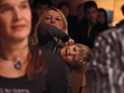 - 1. program Radio Slovenija - oddaja >Lahko no?, otroci! / Foto: Luka Cjuha