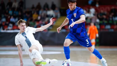 Ljubljana, Dvorana Kodeljevo.Futsalska pripravljalna tekma:Slovenija - Hrvaska.