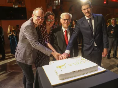 DOCENTRIC, Jurij Leskovec, ANA GLIGORIJEVIĆ, Bogomir Strašek, Simon Mesec23.10.2025 - Gazela 2025 - sklepna prireditev Slovenska gazela 2025 v organizaciji časnika Dnevnik, slavnostna razglasitev zlate Gazele za leto 2025. Cankarjev dom //FOTO: Luka Cjuha