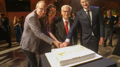 DOCENTRIC, Jurij Leskovec, ANA GLIGORIJEVIĆ, Bogomir Strašek, Simon Mesec23.10.2025 - Gazela 2025 - sklepna prireditev Slovenska gazela 2025 v organizaciji časnika Dnevnik, slavnostna razglasitev zlate Gazele za leto 2025. Cankarjev dom //FOTO: Luka Cjuha