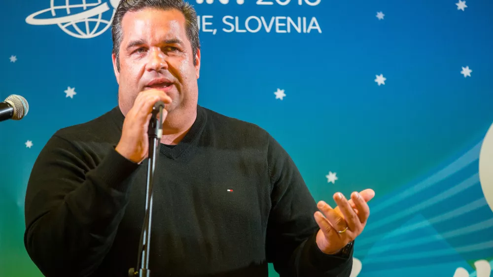 Gorazd Vecko during Award ceremony at Day 4 of 15th Slovenia Open - Thermana Lasko 2018 Table Tennis for the Disabled, on May 12, 2018, in Dvorana Tri Lilije, Lasko, Slovenia. Photo by Vid Ponikvar / Sportida