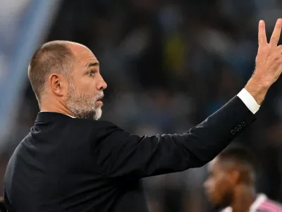 Soccer Football - Serie A - Lazio v Juventus - Stadio Olimpico, Rome, Italy - October 26, 2025 Juventus coach Igor Tudor reacts REUTERS/Alberto Lingria
