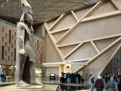 3BK7K5R The Grand Egyptian Museum also known as the Giza Museum, is an archaeological museum in Giza, Egypt