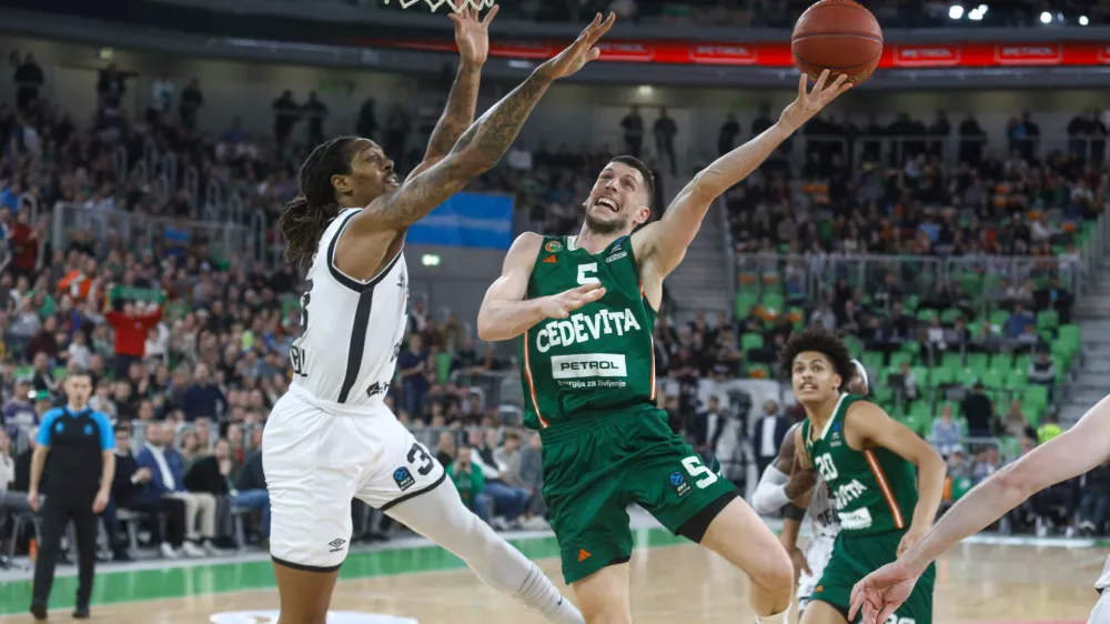 Aleksej Nikolič05.03.2025 - Ko&scaron;arka - Cedevita Olimpija - Be&scaron;ikta&scaron; osmina finala evropskega pokala. Dvorana Stožice Foto: Luka Cjuha