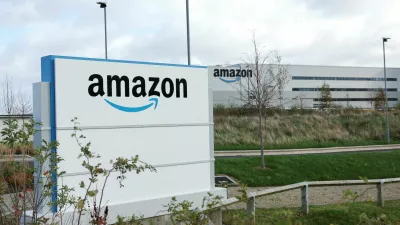 Amazon's fulfilment centre stands in Baldonnell Business Park, as Amazon.com, Inc., said on Tuesday it plans to cut its global corporate workforce by as many as 14,000 roles and sieze the opportunity provided by artificial intelligence (AI), in Dublin, Ireland, October 28, 2025. REUTERS/Damien Eagers