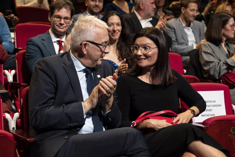 GZS - Mitja Gorenšček in DNEVNIK MEDIJI - Tatjana Tanackovič (Foto: Katja Kodba)