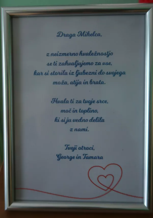 Iskrica, družina Cvirn iz Brestanice. Zahvala mamici Mihelci. Foto: Tatjana Pihlar / Foto: Tatjana Pihlar 